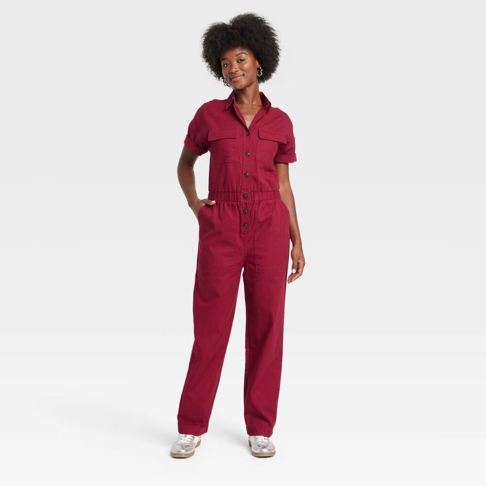 Universal Thread Burgundy Jumpsuit